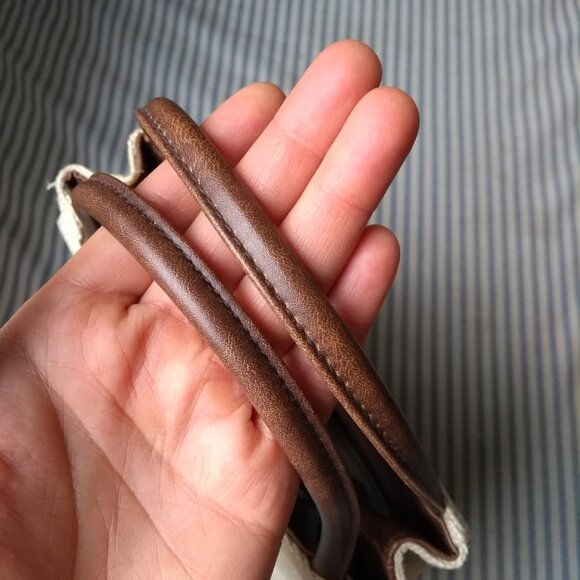 Relic Leather Woven Small Purse Tan and Brown - Picture 5 of 10